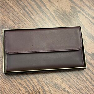 Sophisticated Dark Brown Leather Card Holder